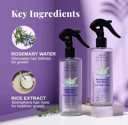 Bare Anatomy Rosemary & Rice Water Hair Growth Spray (200ml)