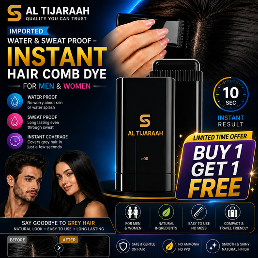 Imported Water & Sweat Proof – Instant Hair Comb Dye (Buy 1 Get 1 Free) (Highly Recommended😍)