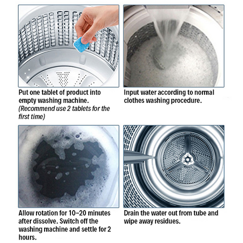 imported Washing Machine Cleaning Tablets – 10 Tablets Pack