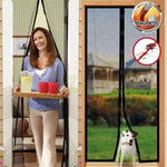 2 PCS MAGIC MESH CURTAIN MAGNETIC WITH ( TAPE AND 12 HOOKS )
