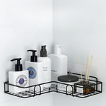 Kitchen Bathroom Corner Metal Rack Shelf 🔥 New Design with Hook😍