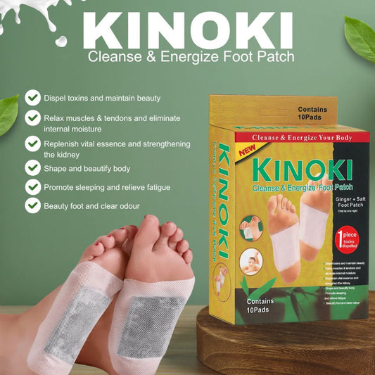 Imported Kinoki Foot Care Pads – Natural Herbal Sleep-Time Patches