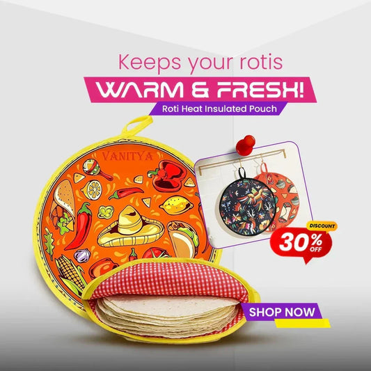 Roti Heat Insulated Cloth Pouch